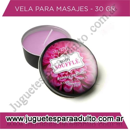 Aceites y lubricantes, Lubricantes sexitive, Vela para masajes caramelo de frutilla 30gr